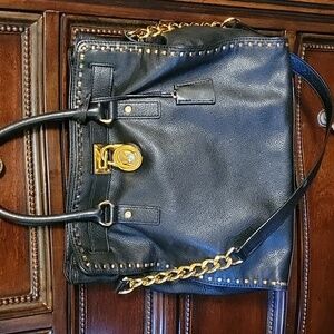 Michael Kors MK black leather tote